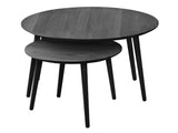 Albany Salontafel - ø88cm/ø58cm - Zwart - Set van 2 - Salontafels - Rebellenclub