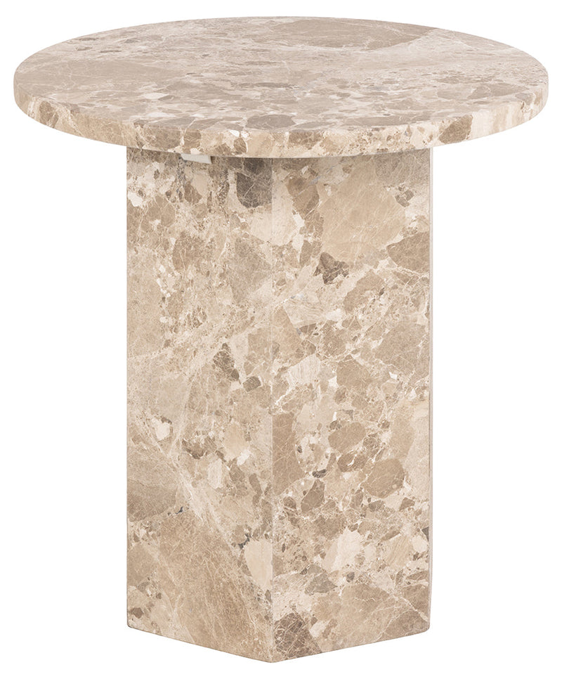 Arezzo Bijzettafel - ø50 cm - Beige Marmer - Bijzettafels - Rebellenclub